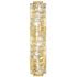 Crystal Gold Bathroom Vanity Lights LED Stainless Steel, 18.5-In